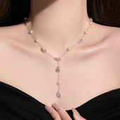 轻奢小众高级感满天星珍珠项链女2025新款 爆款 流苏锁骨颈链配饰品