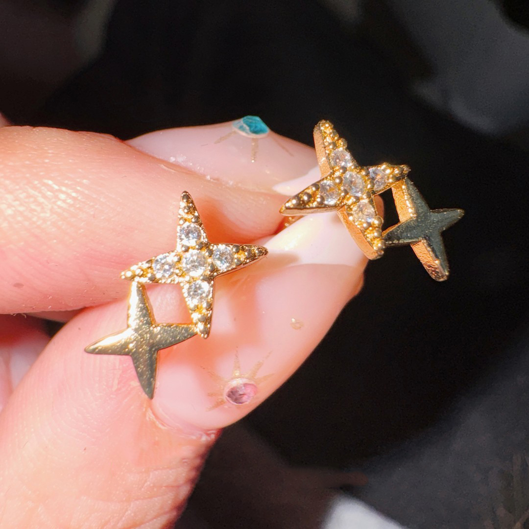 S999纯银针星星耳钉轻奢