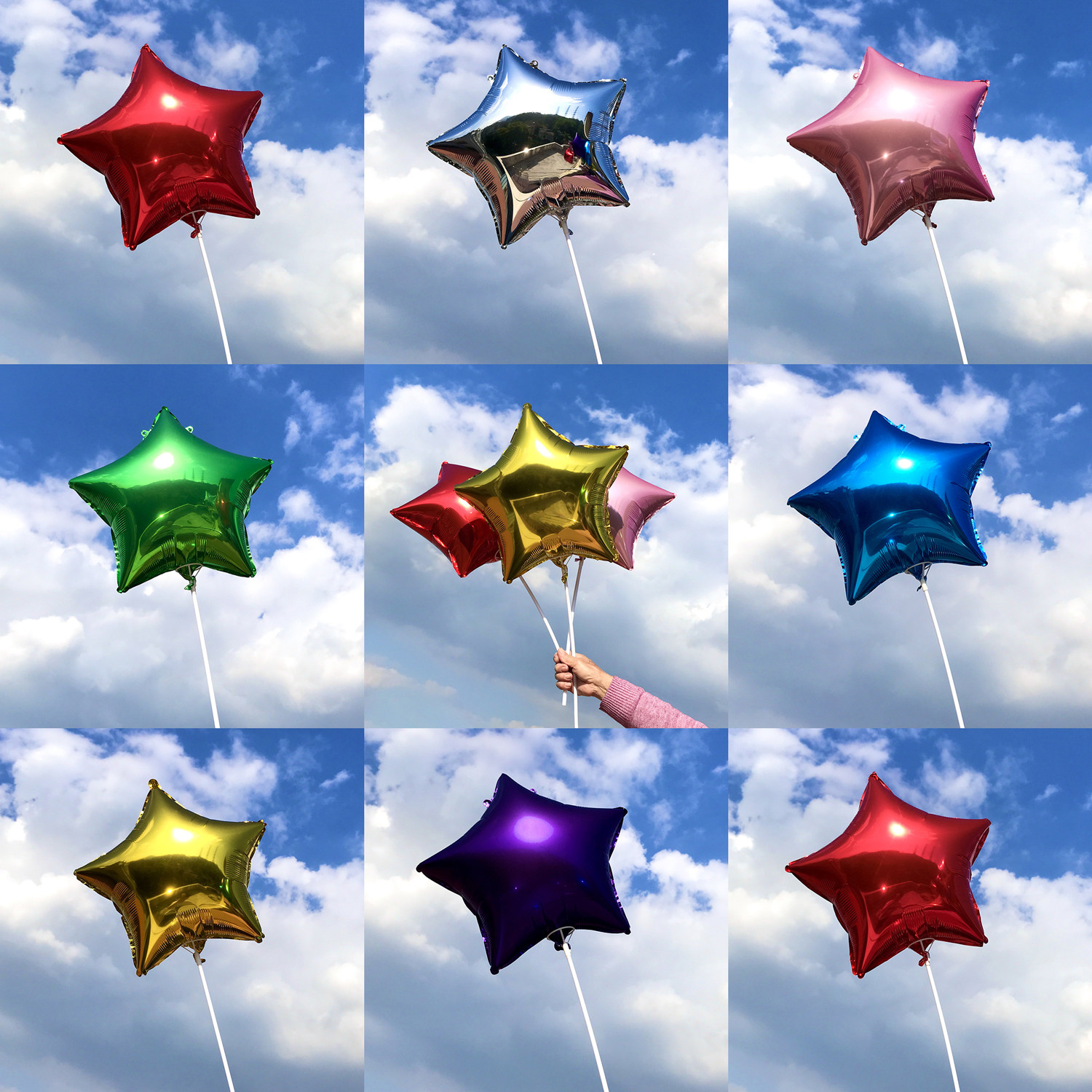 18寸五角星儿童无毒手持棒玩具生日地推小礼品摆摊摆地摊铝膜气球,节庆用品/礼品,气球,淘宝优惠券,粉丝福利购,淘宝优惠卷