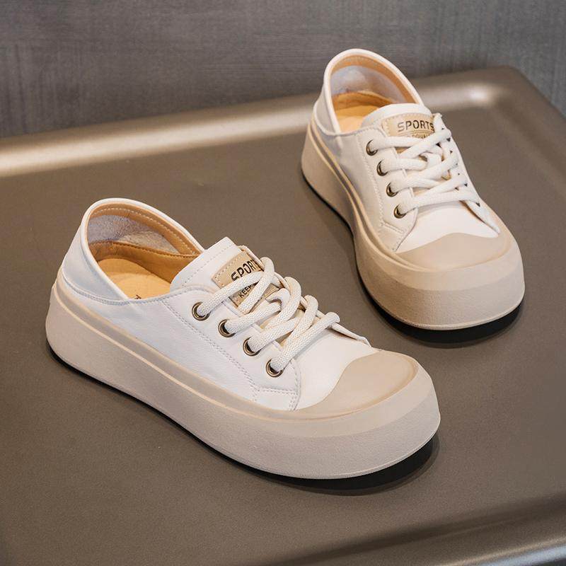 真皮小白鞋2025新款休闲单鞋41--43大码鞋平跟百搭两穿芒果小皮鞋,女鞋,休闲板鞋,淘宝优惠券,粉丝福利购,淘宝优惠卷