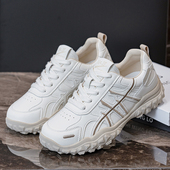 轻便百搭白色休闲运动鞋 真皮大码 43复古德训鞋 2026春新款 女鞋