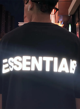 ESSENTLAIS FOGESS2026短袖T恤男女反光3M潮牌高街半袖美式体恤夏