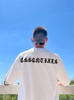 ESSENTLAIS FOGESS2025短袖t恤男女夏天潮牌美式嘻哈洛杉矶半袖