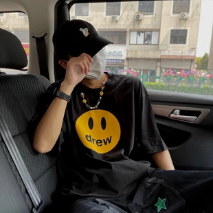 纯棉美式 男2026新款 fog洛杉矶贾斯汀比伯t恤笑脸 DREW短袖 SENIOR