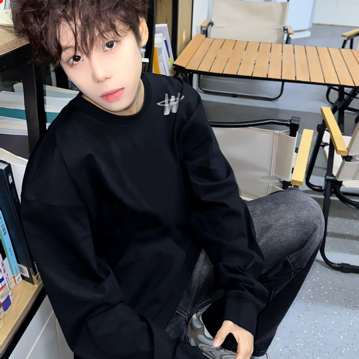 雾化小标we11done长袖t恤潮情侣