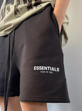ESSENTLAIS FOGESS2025短裤男夏季百搭美式反光嘻哈高街五分裤子