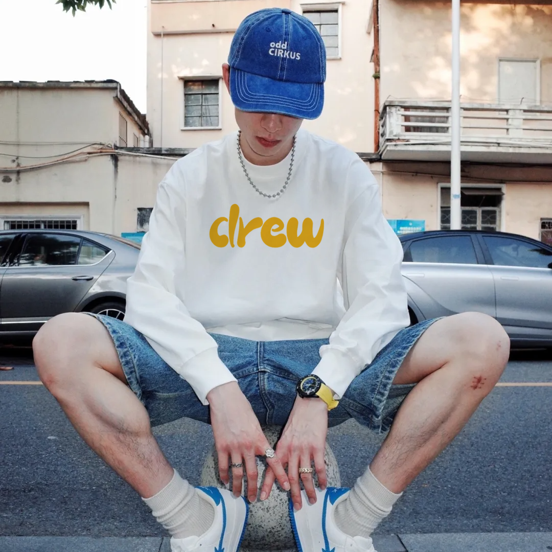 Drew长袖T恤经典字母比伯同款男