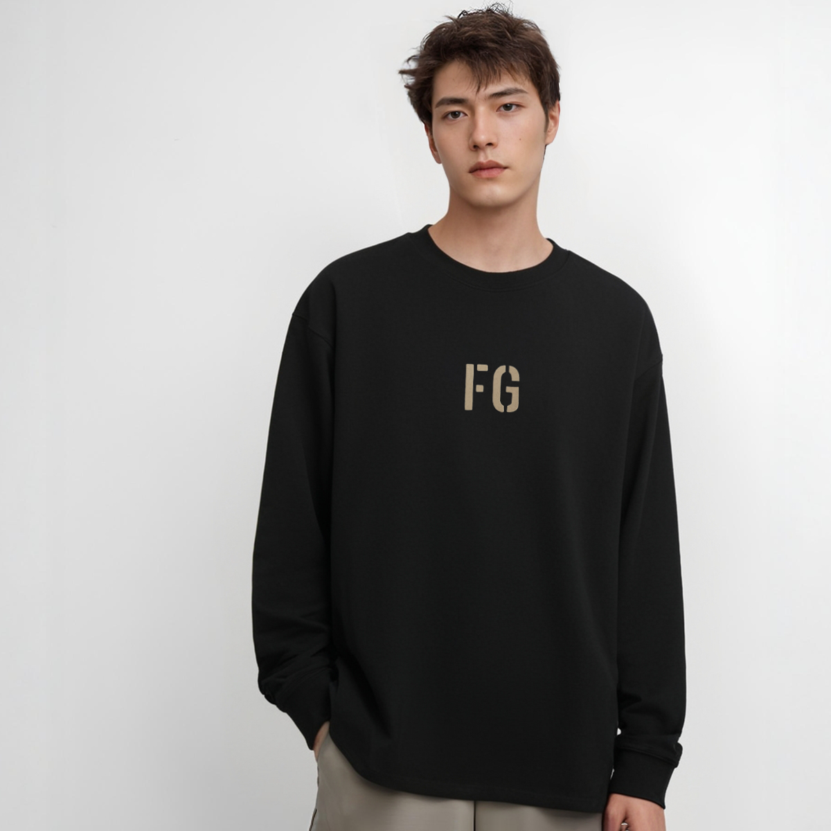 FEAROFGOD植绒长袖美式男