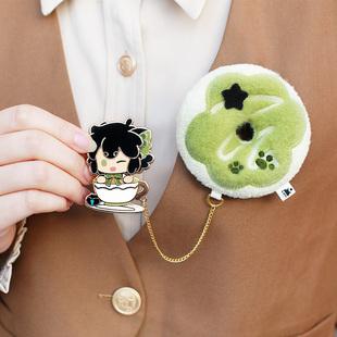 罗小黑战记2 预售 下午茶系列金属毛绒徽章 新品