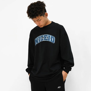 棉打底衫 LOGO篮球运动长袖 印花男女春秋宽松投篮服 NICE NICEID