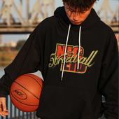 NICEID 男春秋休闲宽松连帽套头上衣 NICE街头篮球运动卫衣薄绒款