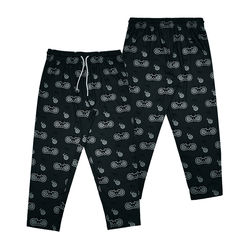 NICEID NICE运动八分长裤速干亲肤满印春秋收脚刺绣LOGO篮球训练