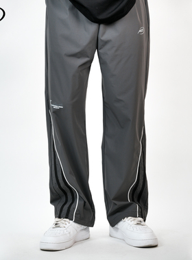 NICEID NICE运动裤男春秋款宽松直筒长裤刺绣LOGO篮球训练裤