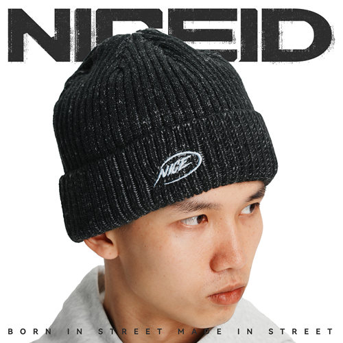 NICEID NICE经典LOGO冷帽毛线针织立体刺绣男女冬季保暖大头围