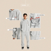 NICEID NICE和平鸽运动卫衣牛奶丝男女春秋休闲宽松连帽套头