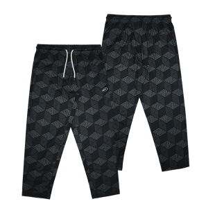 NICEID 速干满印亲肤春秋收脚刺绣LOGO篮球训练 NICE运动八分长裤