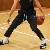 NICEID 刺绣LOGO篮球训练裤 NICE运动九分裤 露脚踝男春秋收脚长裤