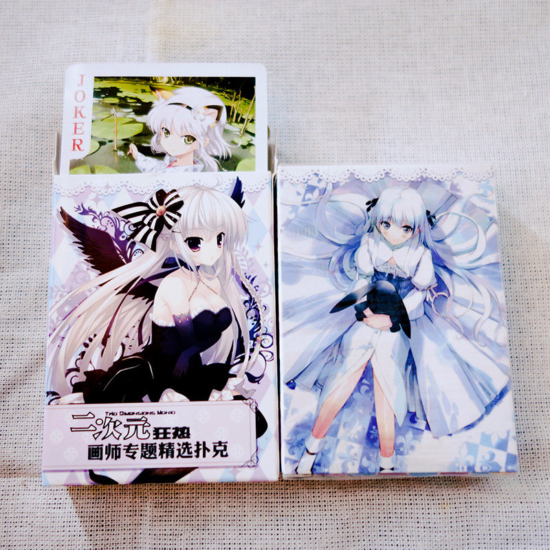 动漫周边 二次元狂热画师专题美少女扑克牌 蓝芯纸打造优质卡牌