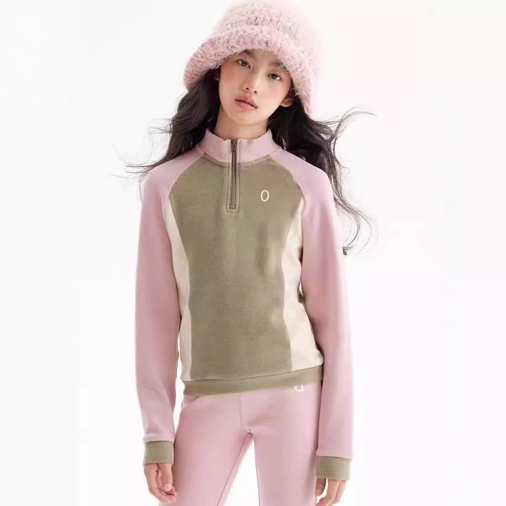 安若高领学生校服秋冬禾衫男女孩拉链卫衣韩版长袖韩版秋冬校服