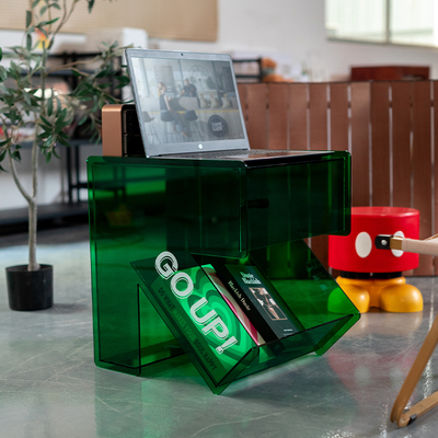 亚克力床头柜客厅沙发箭头造型边几创意设计师网红卧室轻奢置物柜