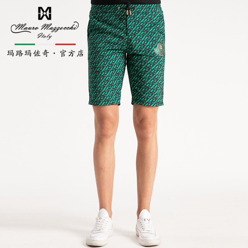玛路男装/MAURO春夏柔软耐磨耐皱/印花烫钻轻薄时尚短裤MK255303