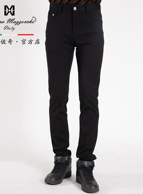 玛路男装/MAURO柔软透气/五袋款LOGO绣花压花牛仔裤长裤MK351005