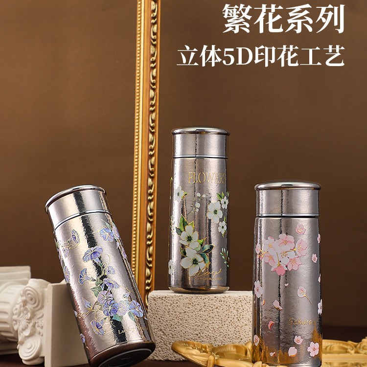 蘑菇纯钛保温杯高颜值男女便携纯钛口袋杯高级感礼品钛杯工厂批发