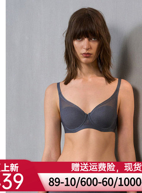 爱慕·CHUANG微观内衣女4/4薄红色大胸显小透气洞洞文胸CA111381