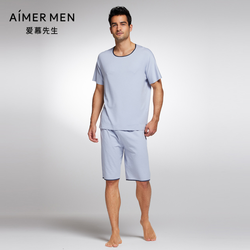 Aimer Men23SS30周年-海藻睡眠衣男士短裤NS42J672