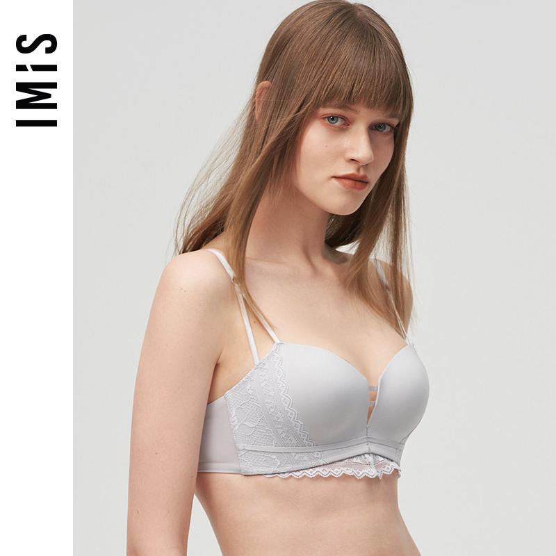 爱美丽IMIS商场内衣无托小胸聚拢光面加厚海绵模杯文胸IM17BIS1