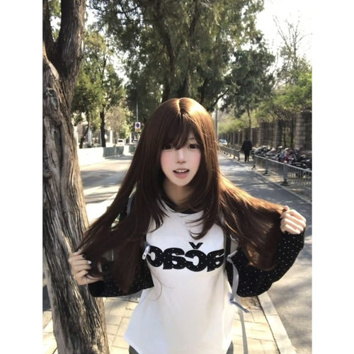 设计感小众撞色长袖T恤女