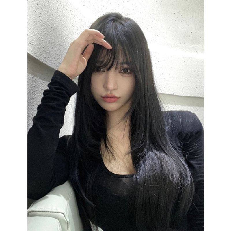 辣妹纯欲风性感U领长袖T恤女早秋紧身收腰弹力显胸打底衫弹力上衣