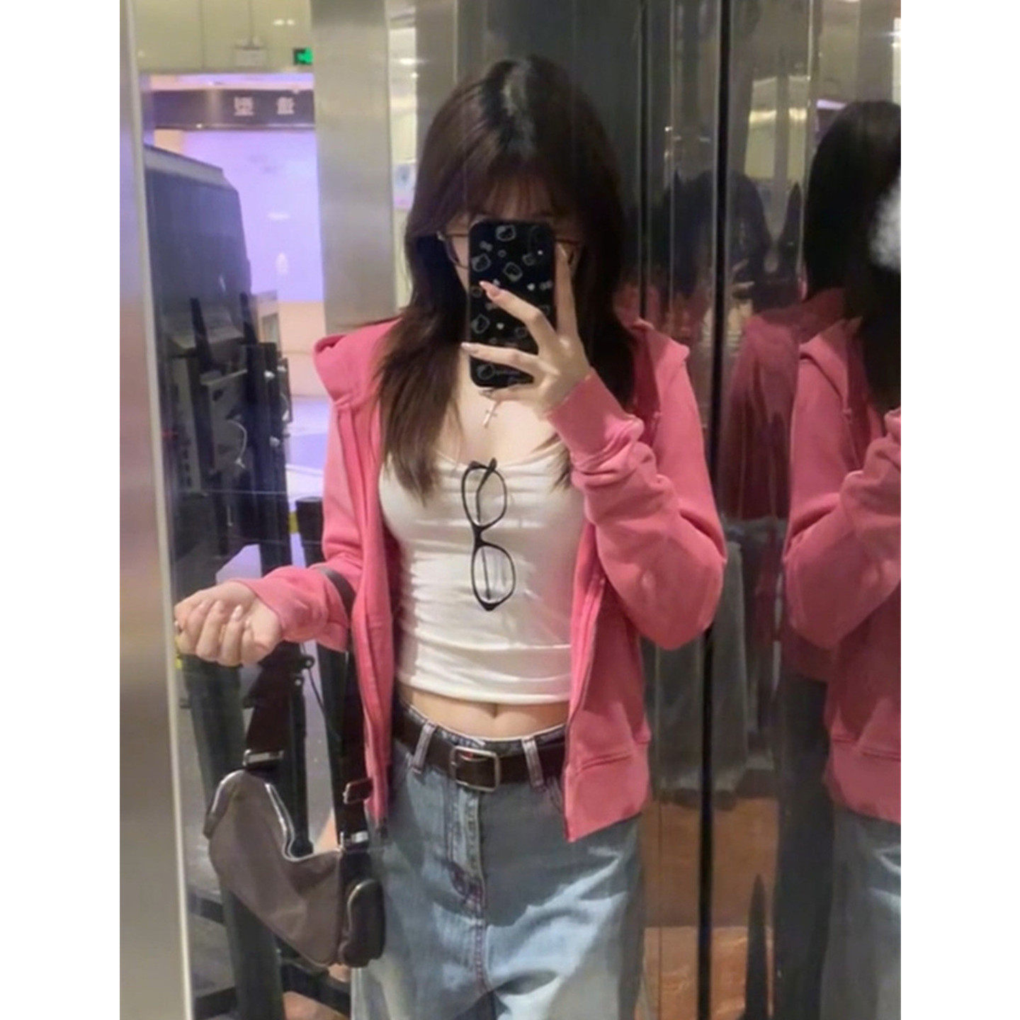 辣妹连帽卫衣外套女秋季