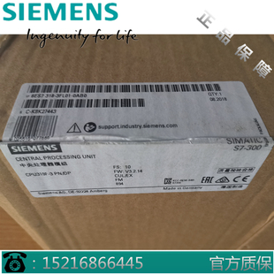 西门子S7-300 CPU319F-3PN/DP中央处理器6ES7318-3FL01-0AB0/OABO