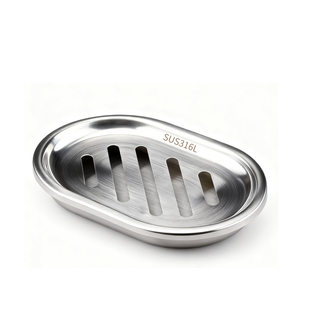 316不锈钢肥皂盒架香皂盒子免打孔沥水双层浴室卫生间架创意家用