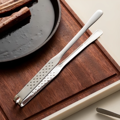 316L不锈钢烤肉夹子烧烤夹加长款防烫食物夹厨房专用煎牛排夹