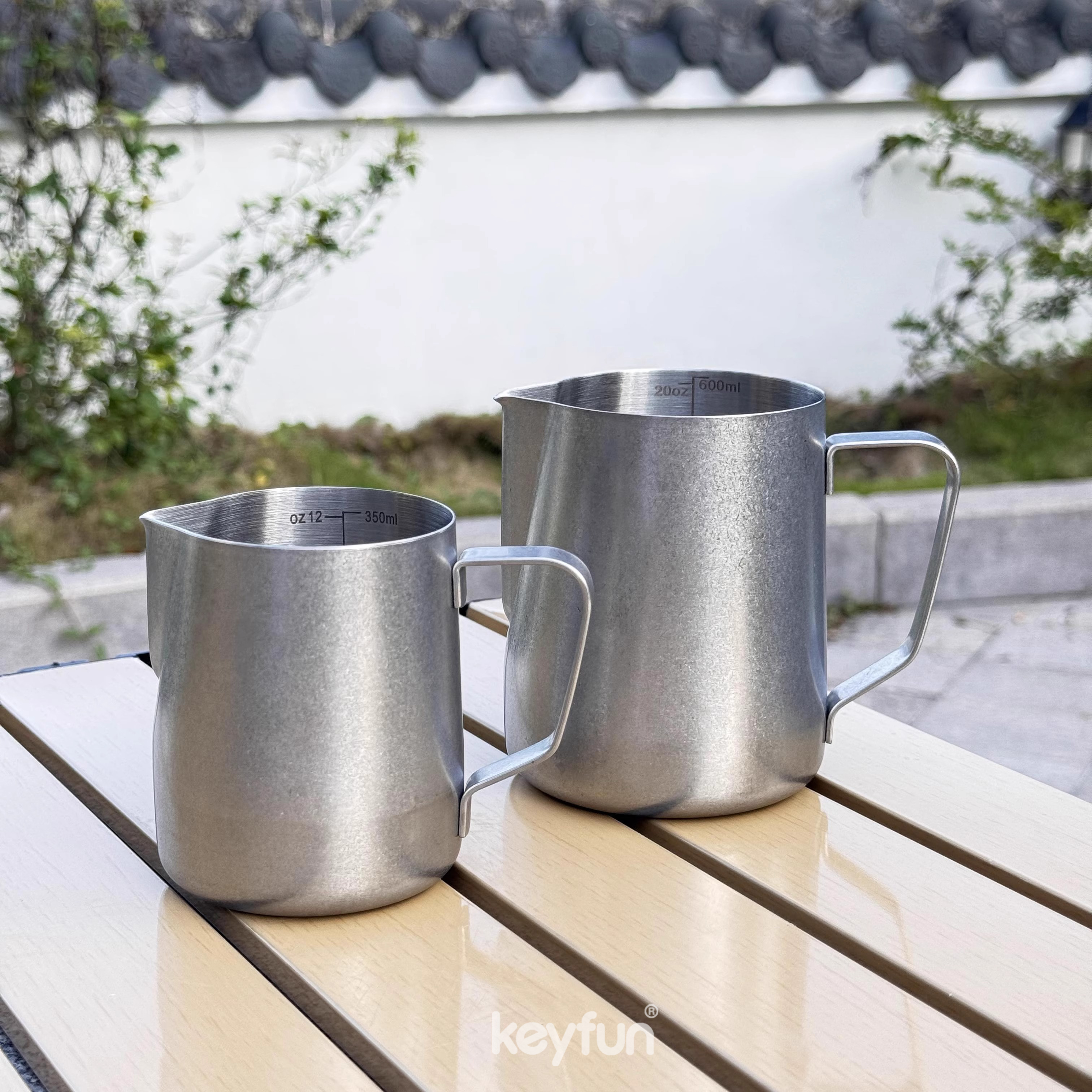 复古咖啡拉花缸尖嘴拉花杯奶泡杯拉花神器316不锈钢专业打奶缸