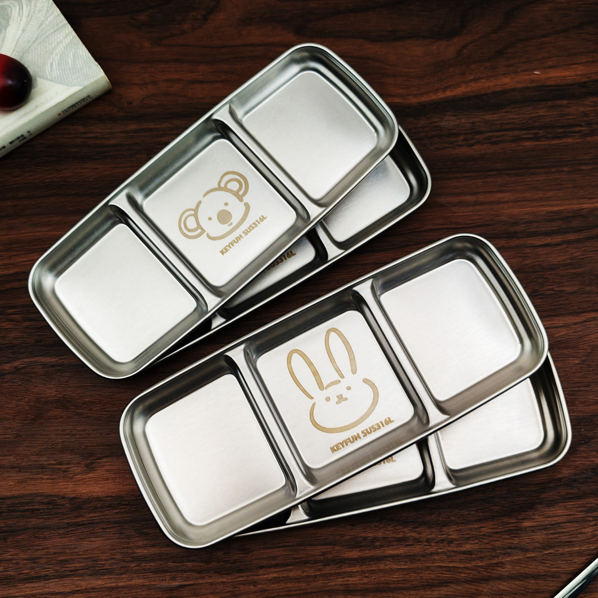 316L锈钢调料碟烤肉蘸料碟子味碟酱料碟两格三格小菜小吃碟醋碟,餐饮具,碟,淘宝优惠券,粉丝福利购,淘宝优惠卷