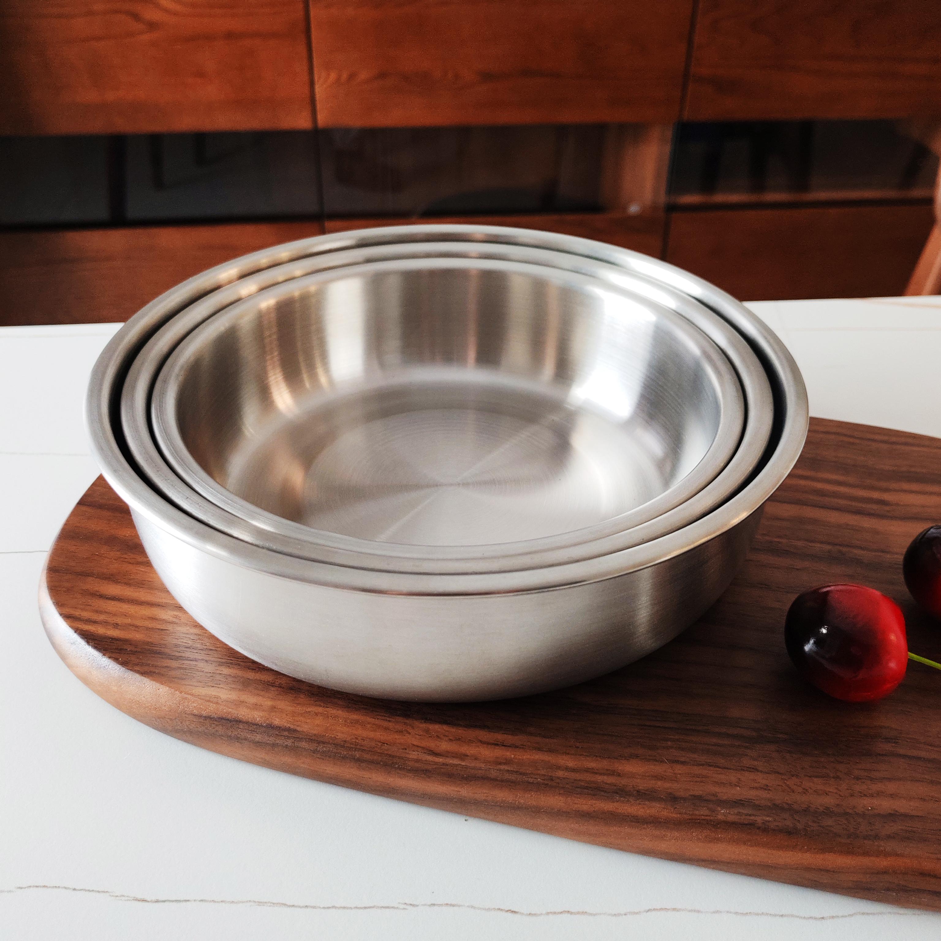 316L不锈钢盘子圆盘备菜盘家用饺子托盘蒸盘深盘蒸碗蒸年糕盘子