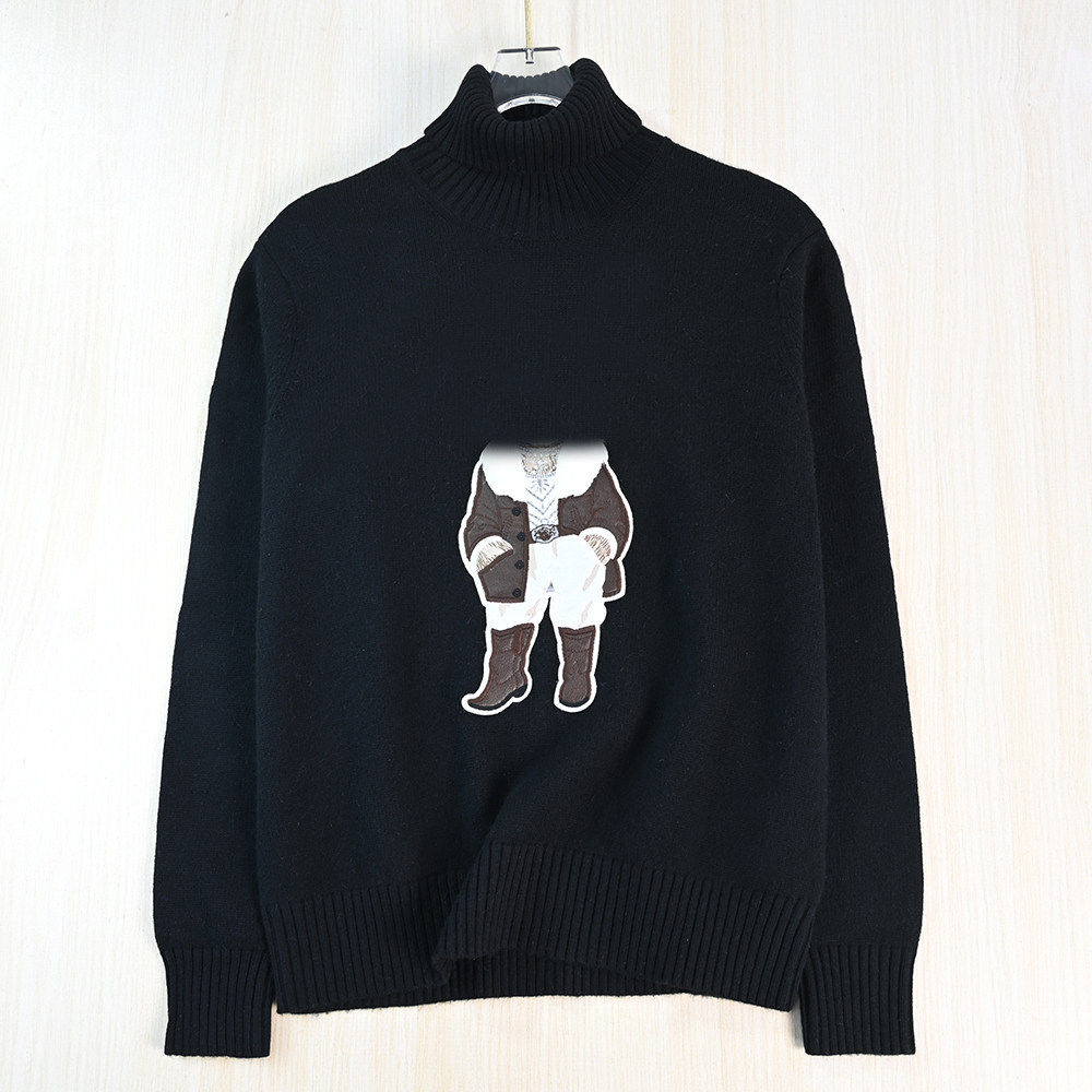 思琪女装261/12  美国单软皮刺绣卡通熊粗针高领休闲长袖毛衣,女装/女士精品,毛衣,淘宝优惠券,粉丝福利购,淘宝优惠卷