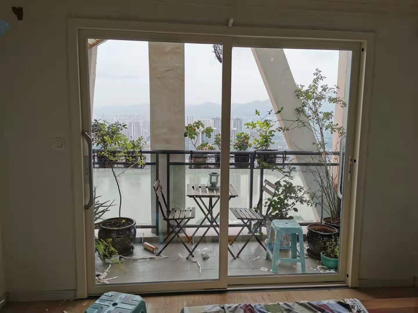 客厅阳台推拉门 中窄框重型滑门 户外重型门 中空阳台推拉滑门