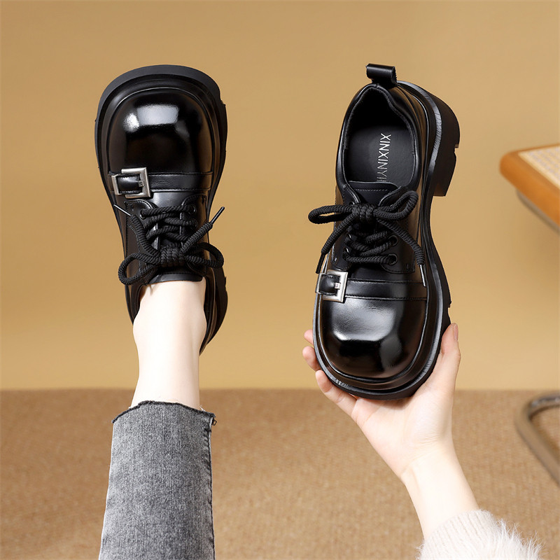 皮带扣系带乐福鞋2026年新款休闲鞋厚底增高粗跟大头鞋舒适大码40,女鞋,乐福鞋（豆豆鞋）,淘宝优惠券,粉丝福利购,淘宝优惠卷
