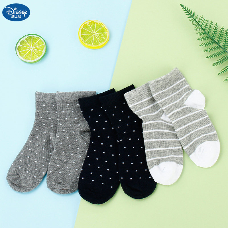 高端 专柜三枪迪士尼儿童浅口袜 夏男童短筒棉袜透气薄袜子