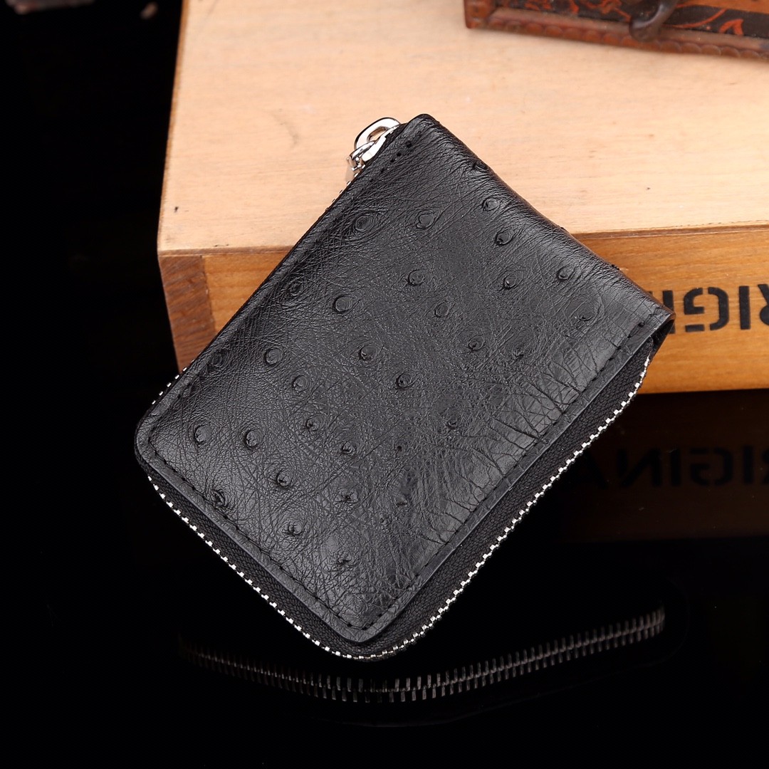 thumbnail for Ostrich leather card holder custom made (should we communicate with you before ordering)