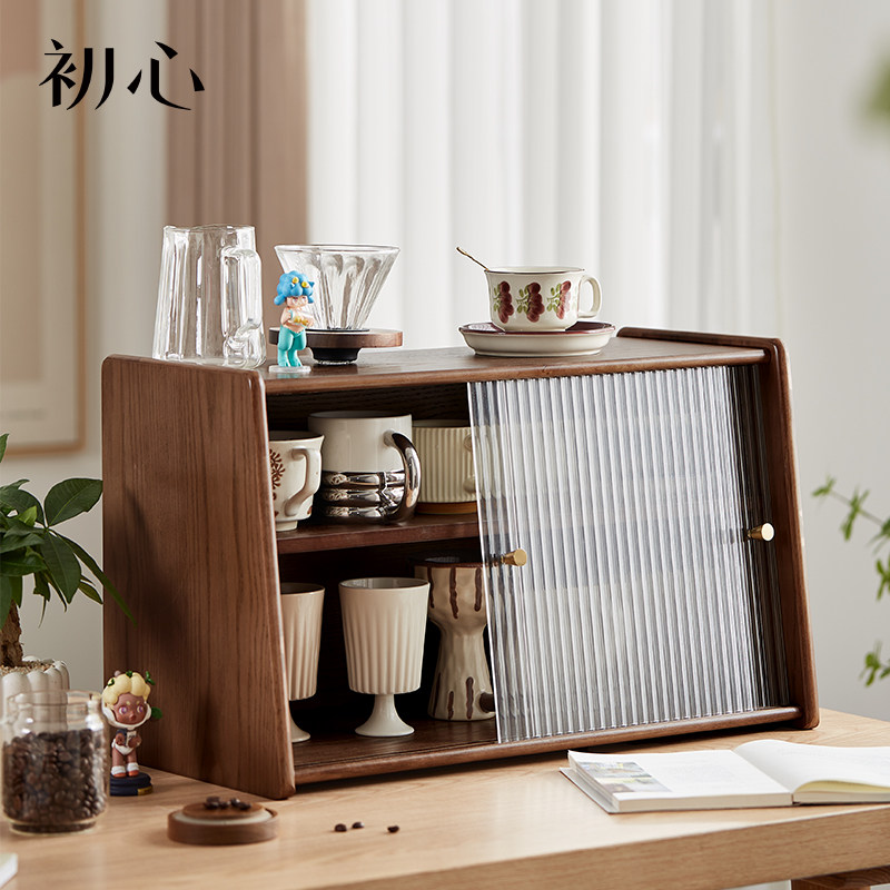 初心杯子收纳柜桌面收纳盒茶具柜子厨房水杯置物架杯架餐具储物柜,收纳整理,桌面收纳盒,淘宝优惠券,粉丝福利购,淘宝优惠卷