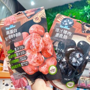 金语品牌高蛋白爆汁猪肉牛筋肠