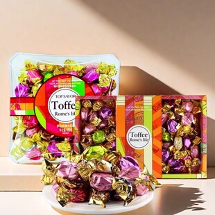 金语罗马风情太妃糖礼盒装年货糖果伴手礼好吃的解馋追剧休闲零食