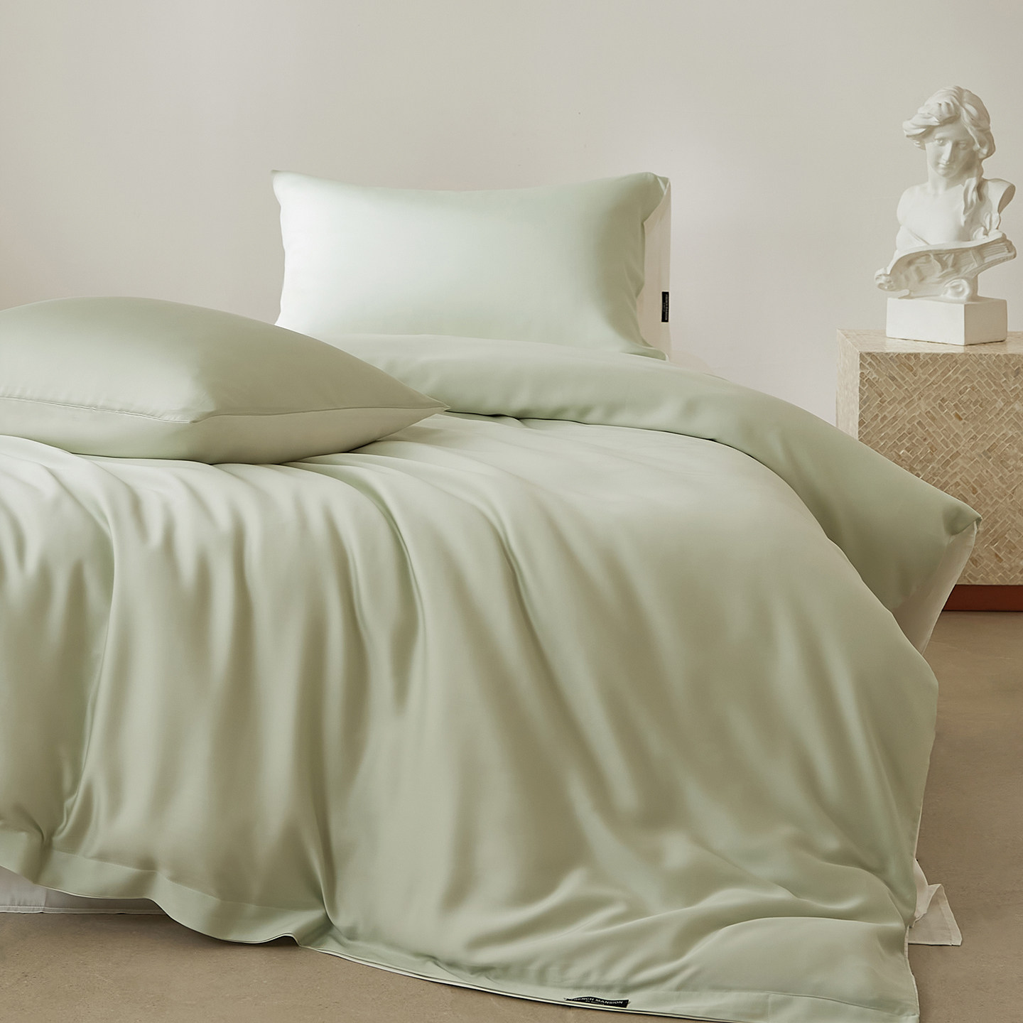 简约莱赛尔天丝四件套夏季凉感透气亲肤被套裸睡冰丝床单床笠款,床上用品,床品套件/四件套/多件套,淘宝优惠券,粉丝福利购,淘宝优惠卷