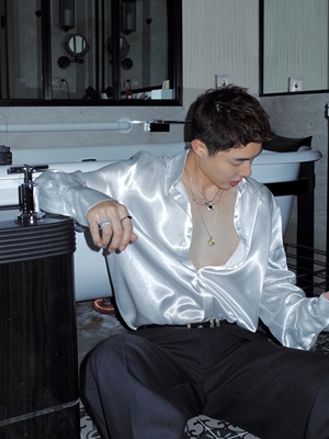 自制尖领长袖丝滑醋酸