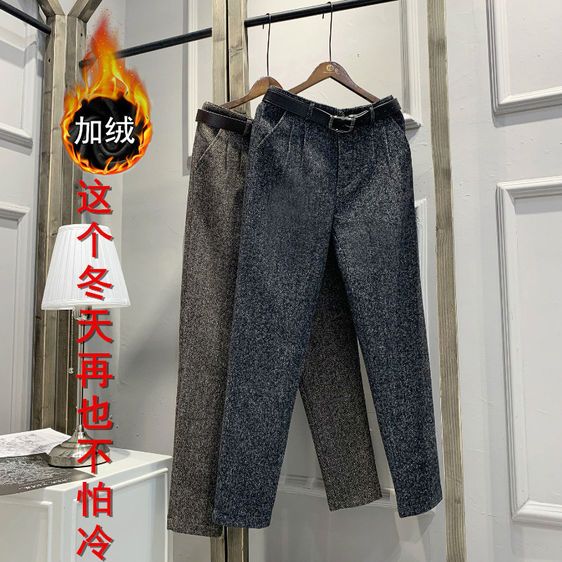 英式粗花呢tweed咔叽rrl休闲裤